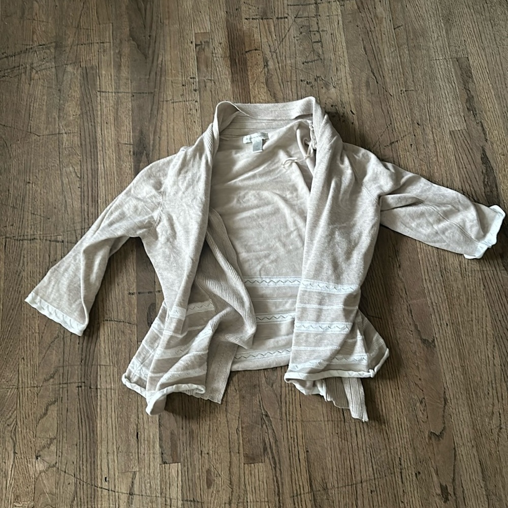 Tan Christopher and Banks Size XL Cardigan